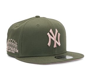 Kšiltovka New Era 9FIFTY MLB Side Patch New York Yankees New Olive / Dirty Rose