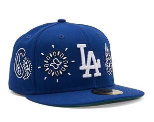 Kšiltovka New Era 59FIFTY MLB All-Over-Paisley Los Angeles Dodgers Team Color / Optic White