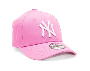 Dětská Kšiltovka New Era 9FORTY Kids MLB League Essential New York Yankees Wild Rose Pink / White