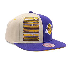 Kšiltovka Mitchell & Ness NBA Pop Panel Snapback Los Angeles Lakers Off White