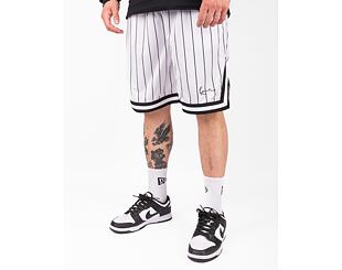 Kraťasy Karl Kani Small Signature Pinstripe Mesh Shorts white/black