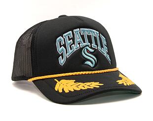 Kšiltovka Mitchell & Ness Nhl Gold Leaf Trucker Kraken Black