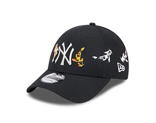 Kšiltovka New Era 9FORTY MLB Koi Fish New York Yankees Black / Optic White