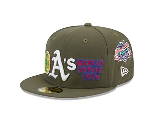 Kšiltovka New Era 59FIFTY MLB 5 Olive WS Oakland Athletics New Olive / White