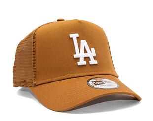 Kšiltovka New Era 9FORTY A-Frame Trucker MLB League Essential Los Angeles Dodgers Toasted Peanut / W