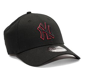 Kšiltovka New Era 9FORTY MLB Team Outline New York Yankees Black / Litmus Pink