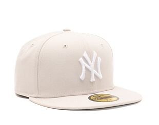 Kšiltovka New Era - MLB Essential 59FIFTY - NY Yankees - Stone / White