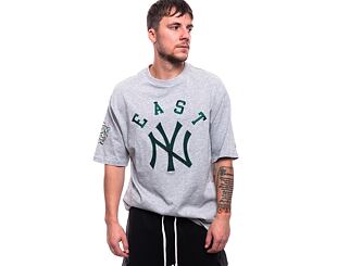 Triko New Era MLB Team Patch Oversized Tee New York Yankees Cooperstown Heather Grey / Dark Green