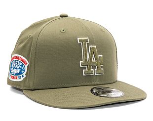 Kšiltovka New Era 9FIFTY MLB Side Patch Script Los Angeles Dodgers Olive / Dark Green