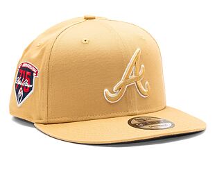 Kšiltovka New Era 9FIFTY MLB Side Patch Script Atlanta Braves Bronze / Dark Brown