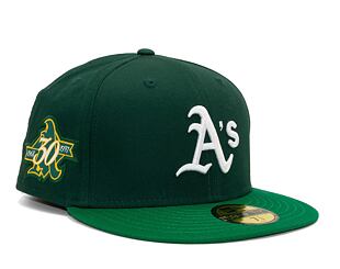 Kšiltovka New Era 59FIFTY MLB Team Color Oakland Athletics Cooperstown Dark Green / White / Kelly Gr