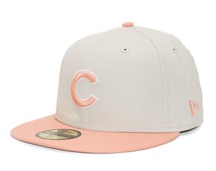 Kšiltovka New Era 59FIFTY MLB White Crown Chicago Cubs Cooperstown Off White / Peach