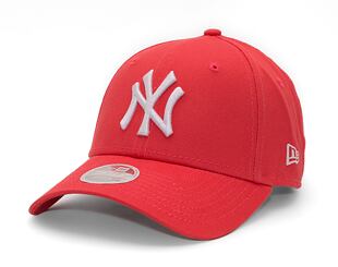 Dámská kšiltovka New Era 9FORTY Womens MLB League Essential New York Yankees - Wild Rose Red / White