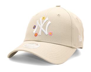 Dámská kšiltovka New Era 9FORTY Womens MLB Flower New York Yankees Stone / White