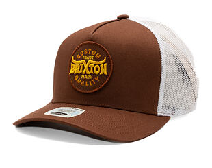 Kšiltovka Brixton - Gibson C Np Mp Trucker Hat - Brown/Off White
