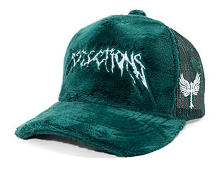 Kšiltovka Reflection Luxury Fuzzy Trucker - Bottle Green/ White