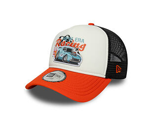Dětská Kšiltovka New Era - Racing Foam 9FORTY Trucker - Orange / White