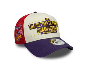 Kšiltovka New Era - UFC MMA Promo Cap 9FORTY Trucker - Cream / Purple