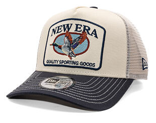 Kšiltovka New Era - Animal Oval Patch 9FORTY Trucker - Navy / Cream