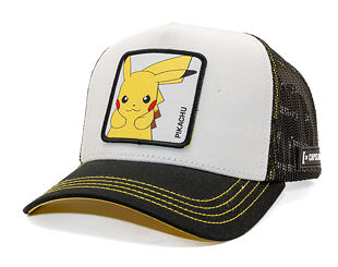 Kšiltovka Capslab - Pokémon Trucker - Pikachu - Black / White