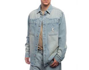 Džínová Košile Karl Kani - Og K Western Denim Overshirt - Blue