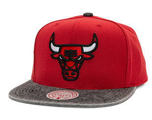 Kšiltovka Mitchell & Ness - NBA Denim Patchwork - Chicago Bulls - Red