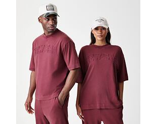 Triko New Era - Branded Washed Oversized Tee - Burgundy
