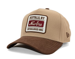 Kšiltovka New Era - Branded Suede Patch 9FORTY A-Frame - Camel