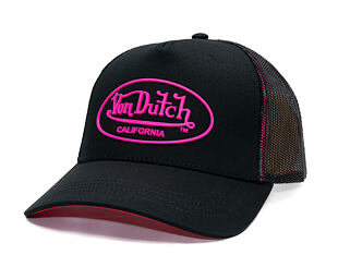 Kšiltovka Von Dutch - Trucker - Rubber Logo Black/Electric Pink