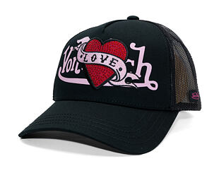 Kšiltovka Von Dutch - Trucker - Stoned Love Logo Black/Pink
