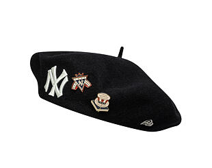Baret New Era - MLB IMAGE DROP Retro Pin Beret - NY Yankees - Black