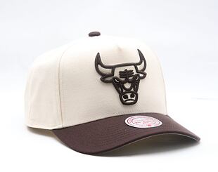 Kšiltovka Mitchell & Ness - NBA Brown And Cream Pro Snapback - Chicago Bulls - Cream