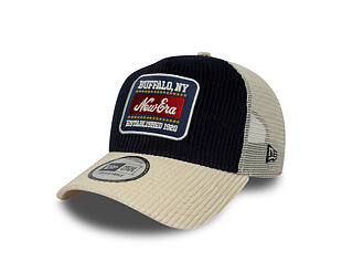 Kšiltovka New Era - Branded Cord Visor 9FORTY A-Frame Trucker - Navy / Stone