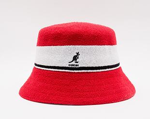 Klobouk Kangol Bermuda Stripe Bucket Scarlet