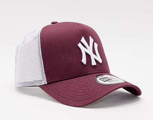 Kšiltovka New Era 9FORTY Trucker MLB League Essential New York Yankees Maroon / White