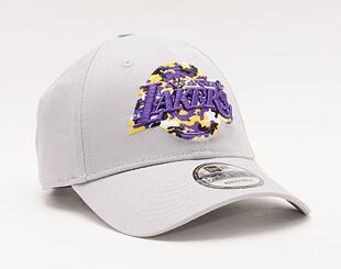Kšiltovka New Era 9FORTY NBA Wild Camo Los Angeles Lakers Grey