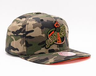 Kšiltovka Mitchell & Ness NEON CAMO POP SNAPBACK HWC Seattle Supersonics Camo