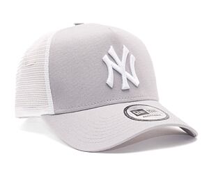 Kšiltovka New Era - MLB Clean 9FORTY Trucker - NY Yankees - Gray / White