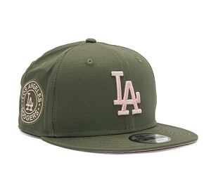 Kšiltovka New Era 9FIFTY MLB Side Patch Los Angeles Dodgers New Olive / Dirty Rose