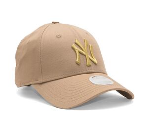 Dámská kšiltovka New Era 9FORTY Womens MLB Metallic Logo New York Yankees Camel / Shiny Gold