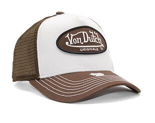 Kšiltovka Von Dutch Trucker Boston White/Brown