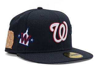 Kšiltovka New Era 59FIFTY MLB Script 5 Washington Nationals Navy / Optic White