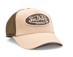 Kšiltovka Von Dutch Trucker Boston Powder/Brown