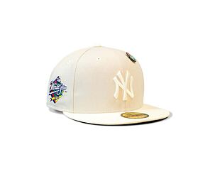 Kšiltovka New Era 59FIFTY MLB World Series Pin New York Yankees Stone / Chrome White