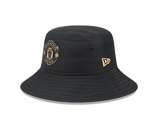 Klobouk New Era Black Gold Bucket Hat Manchester United FC Black