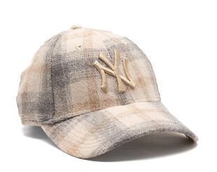 Dámská kšiltovka New Era 9FORTY Womens MLB Plaid New York Yankees Stone / Walnut