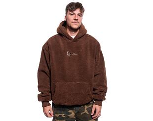 Mikina Karl Kani Metal Signature Teddy Os Hoodie brown