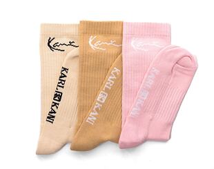 Ponožky Karl Kani KK Signature 3 Pack Socks pink/off white/black