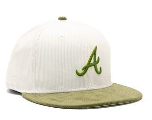 Kšiltovka New Era 59FIFTY MLB Cord Atlanta Braves Off White / Nephrite Green / Cyber Green