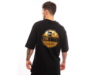Triko New Era - Sticker Oversized Tee - Black / Gold